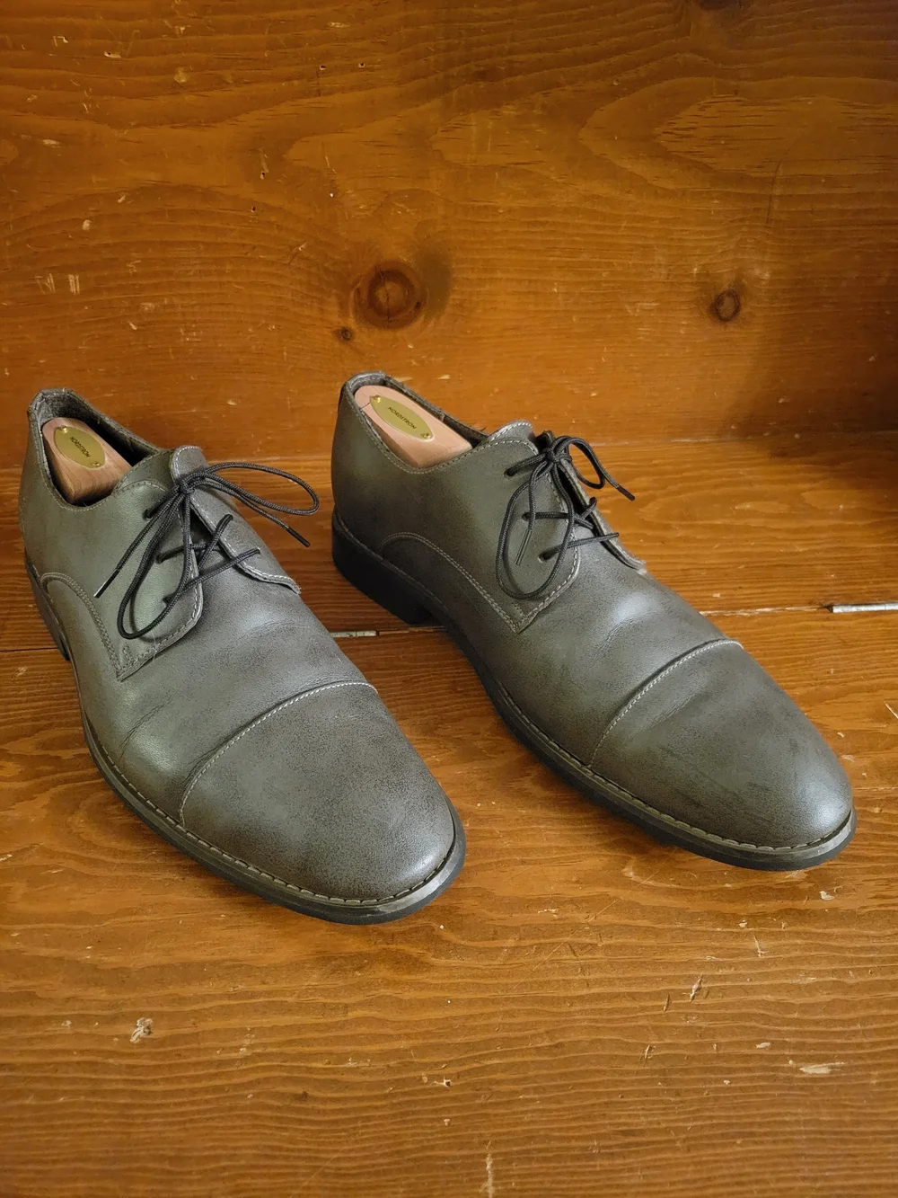 Gray Men's Original Penguin Brad Cap-Toe Oxford Dress Shoes